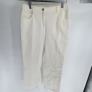 St. John Crop White Jeans -Size 4 (made in USA)